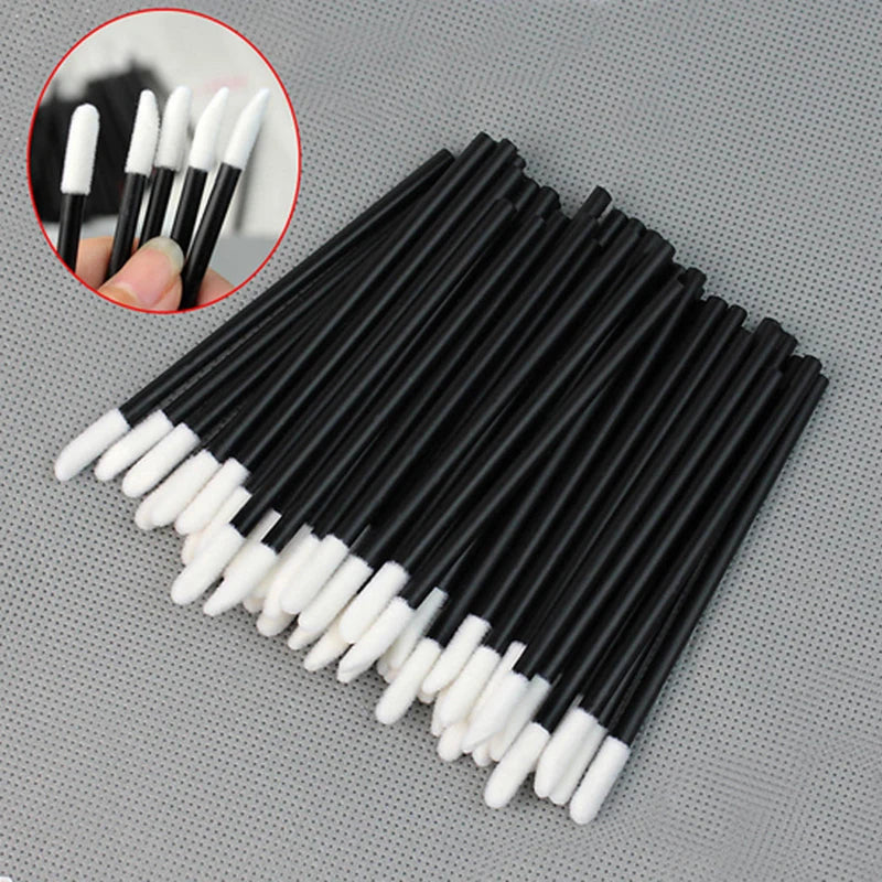 50/500/1000pcs Lip Brushes & Mascara Wands – Makeup Applicators & Eyelash Extension Cleaning Tools