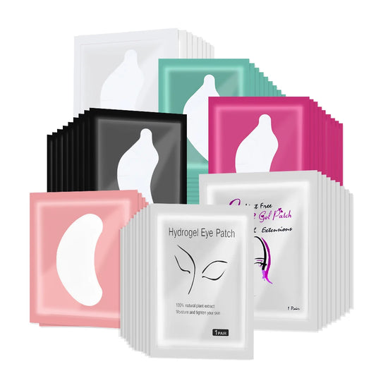 50 Pairs Eyelash Extension Hydrogel Patches: Essential Tools for Flawless Lash Application