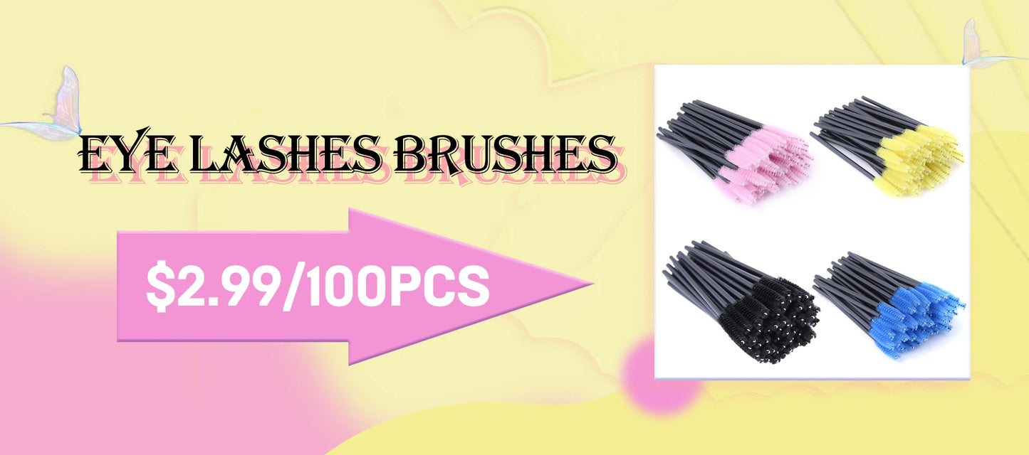 50/500/1000pcs Lip Brushes & Mascara Wands – Makeup Applicators & Eyelash Extension Cleaning Tools