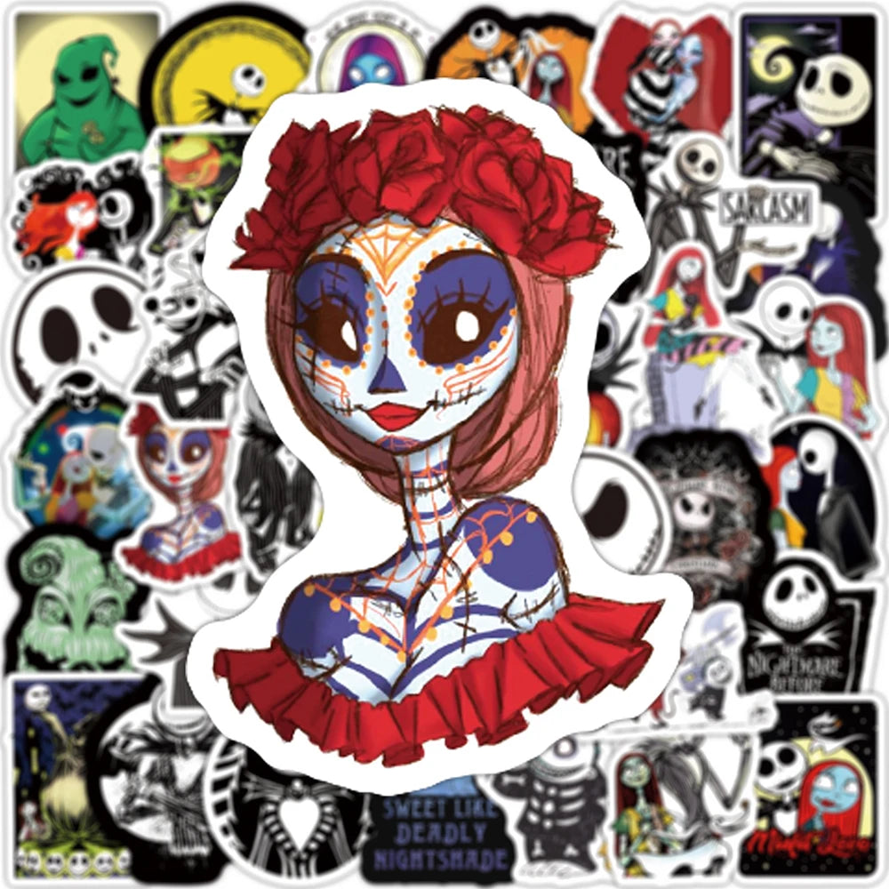 Spook-tacular Disney Fun: Nightmare Before Christmas Stickers for Every Occasion!