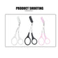 Eyebrow Trimmer Scissors with Comb - Stainless Steel Beauty Tool for Women