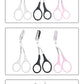 Eyebrow Trimmer Scissors with Comb - Stainless Steel Beauty Tool for Women