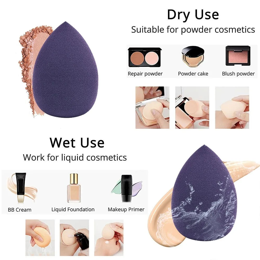 12pcs Soft Makeup Sponge Set for Foundation and Powder - Essential Beauty Tools for Women