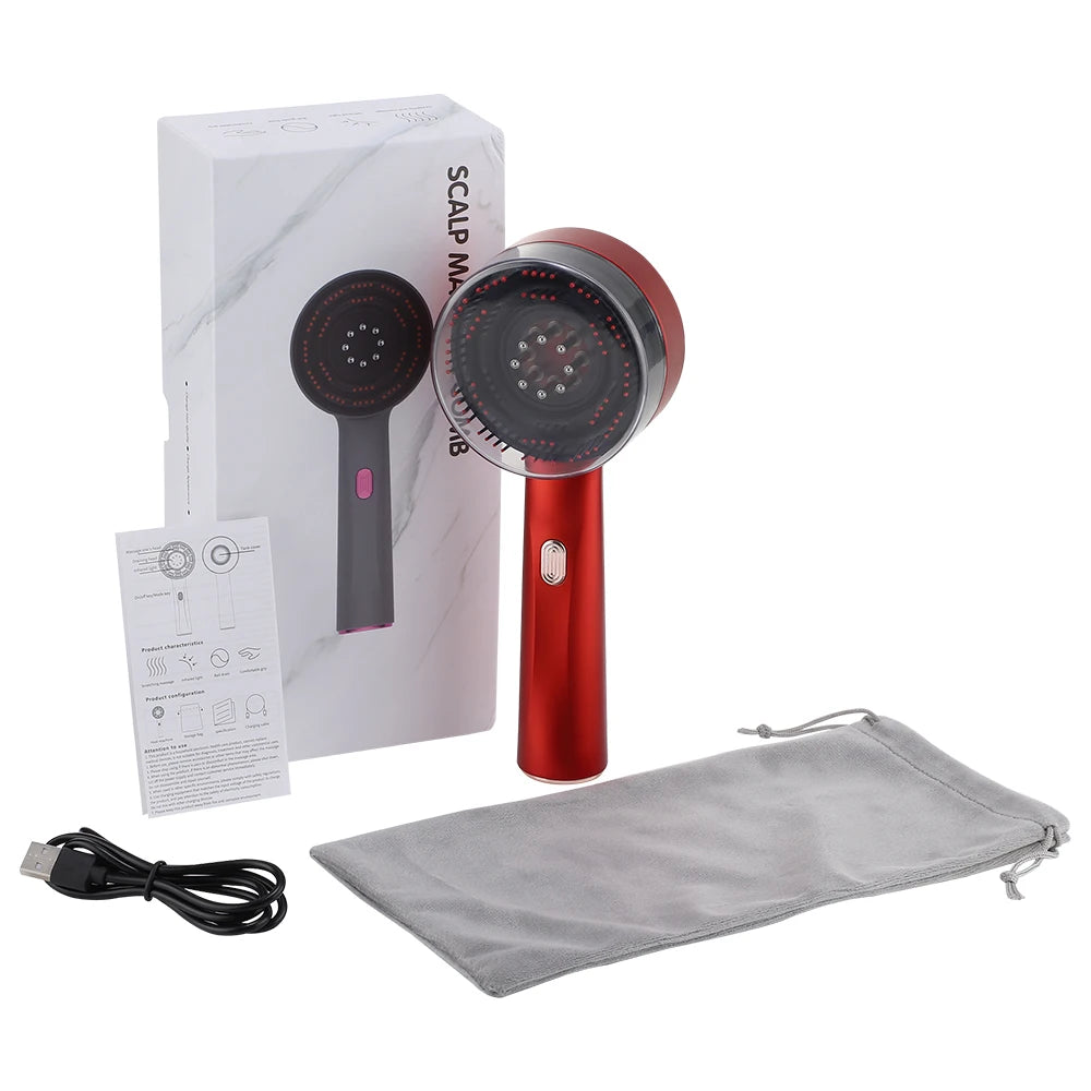 3 Modes Electric Massage Comb: The Portable Red Light Laser Comb for Hair Follicle Health