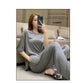 Women's Plus Size Modal Cotton Suit: Summer Relaxed Sports Pants & Yoga Two-Piece Set