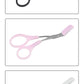 Eyebrow Trimmer Scissors with Comb - Stainless Steel Beauty Tool for Women