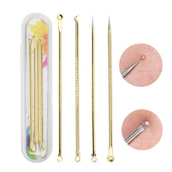 4PCS Acne Remover Kit - Comedone Extractor Tools for Blemish and Pore Care