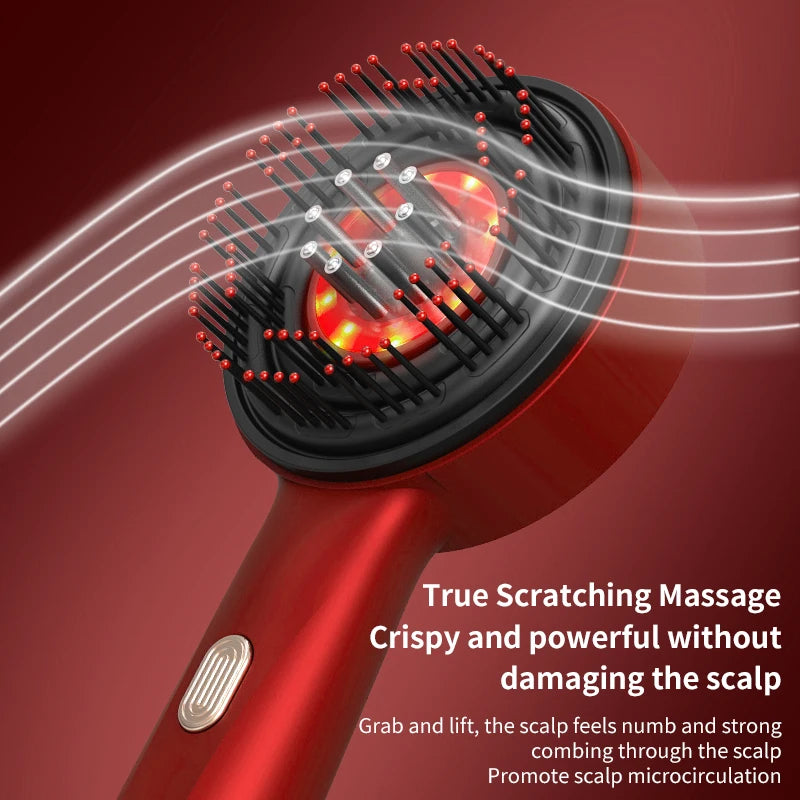 3 Modes Electric Massage Comb: The Portable Red Light Laser Comb for Hair Follicle Health