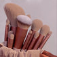 13PCS Makeup Brush Set - Includes Eyeshadow, Foundation, and Blush Brushes in a Convenient Cosmetic Bag