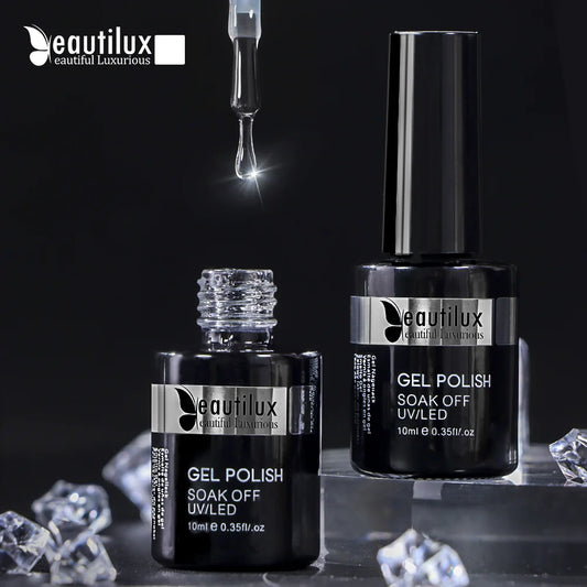 Beautilux Primer and Top Coat Collection: 10ml Nail Art Essentials