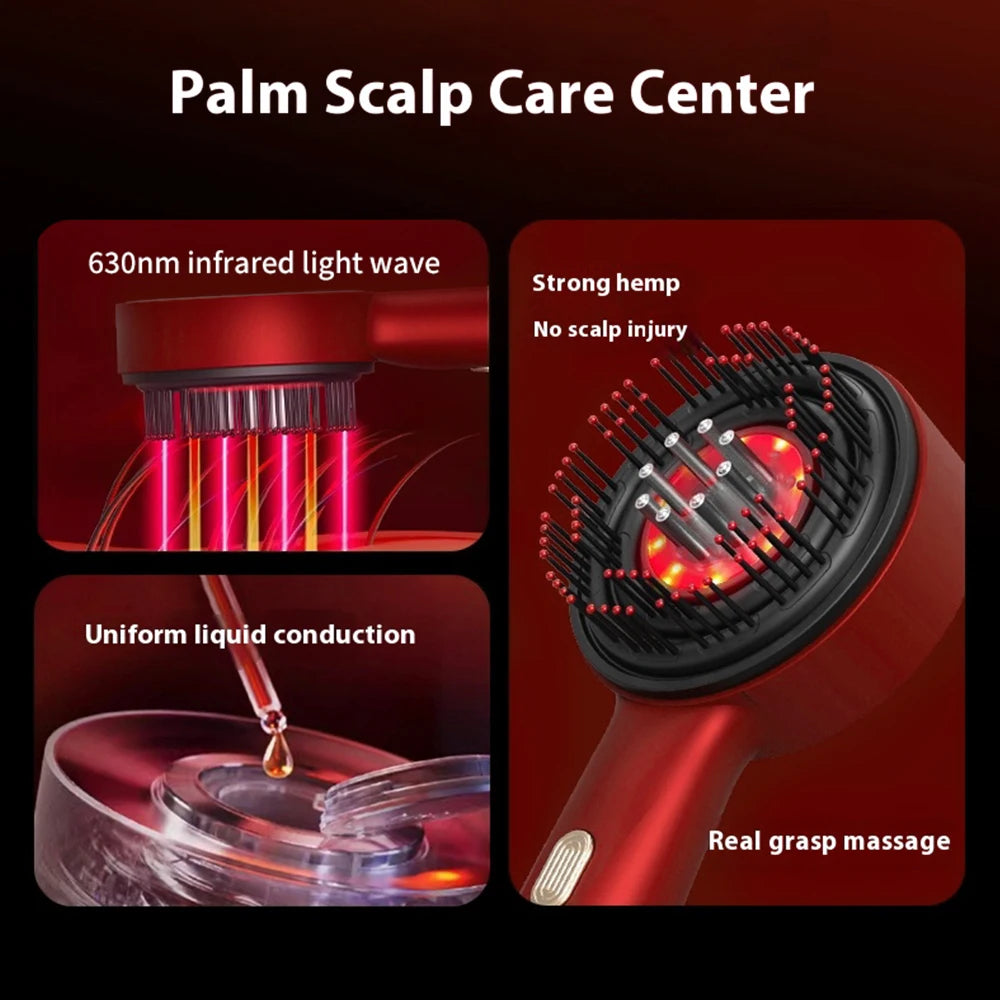 3 Modes Electric Massage Comb: The Portable Red Light Laser Comb for Hair Follicle Health