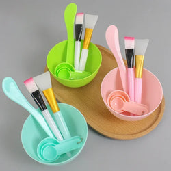 Facial Brush and Mask Bowl Set - DIY Beauty Tools for Skin Care and Makeup