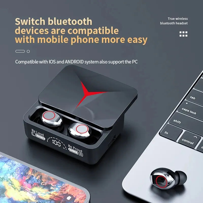 Original TWS M90 Wireless Headphones - Bluetooth 5.3 Gaming Earbuds with Mic for iPhone and Xiaomi