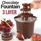 Chocolate Fountain 3-tier Mini Chocolate Tower Three Layer Melting Fondue Pot