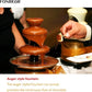 Chocolate Fountain 3-tier Mini Chocolate Tower Three Layer Melting Fondue Pot