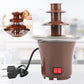 Chocolate Fountain 3-tier Mini Chocolate Tower Three Layer Melting Fondue Pot